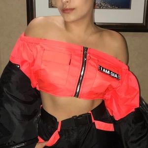 Neon I.AM.GIA cropped top from TigerMist